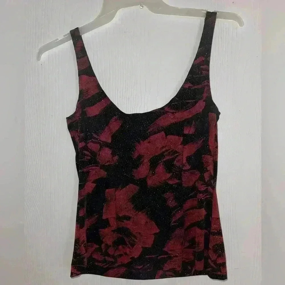 Alex Evenings sz S  Black velvet sparking top